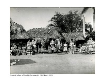 Indios Seminole en Musa Isle, 11 de diciembre de 1923 de Claude C. Matlack